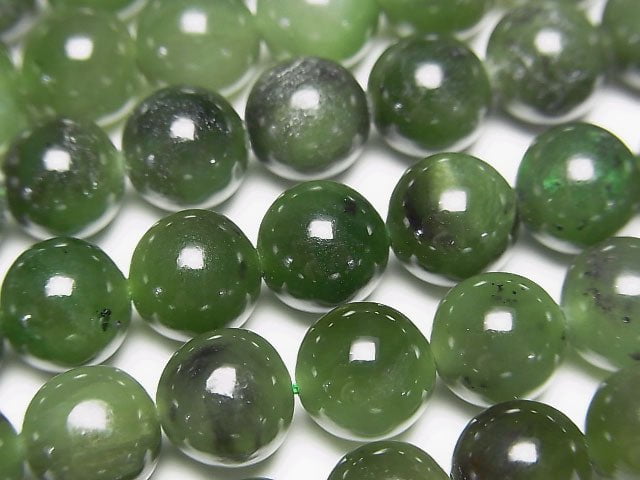 加拿大軟玉 AA++ 圓珠 8mm 半串或 1 串 (約 15 英寸/37 公分)