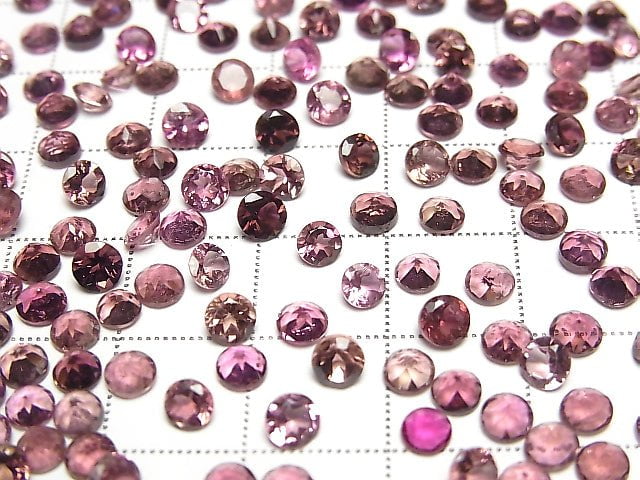 Hochwertiger rosa Turmalin AAA Lose Steine Rund Facettiert 4x4mm 5 Stück