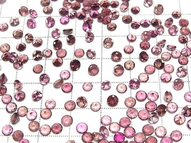 Hochwertiger rosa Turmalin AAA Lose Steine Rund Facettiert 4x4mm 5 Stück