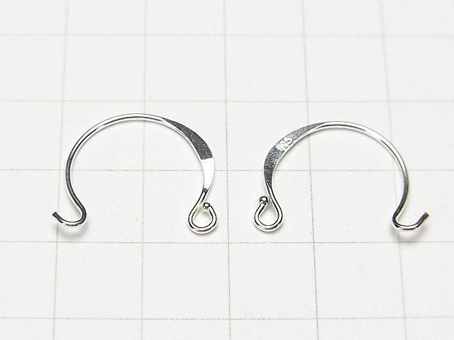Silver 925 Earwire 15mm No Coating 2 Pairs (4 Pieces)