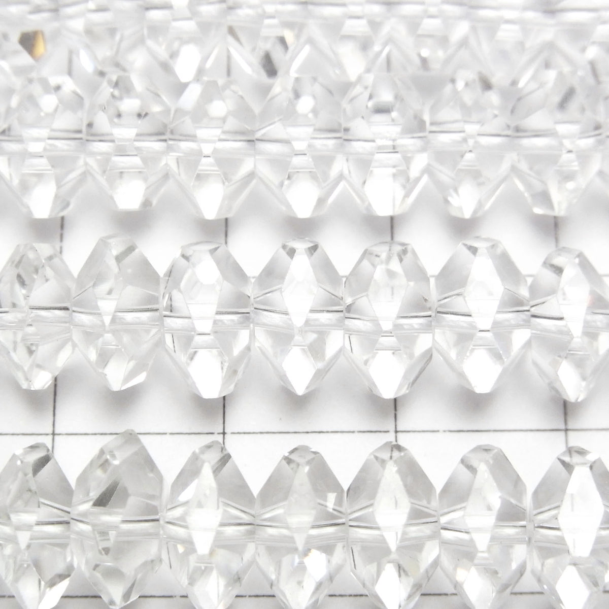 Haute Qualité ! Quartz Cristal AAA Facetté Bouton Rondelle 10 x 10 x 5 mm 1/4 ou 1 fil de perles (env. 38 cm)