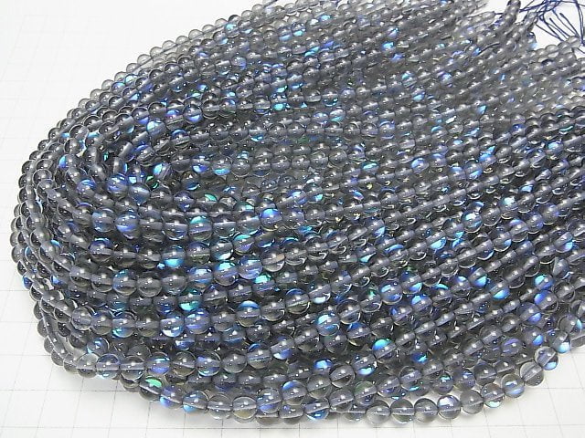 Blue Luna Flash Round 6mm 1strand beads (aprx.15inch/36cm)