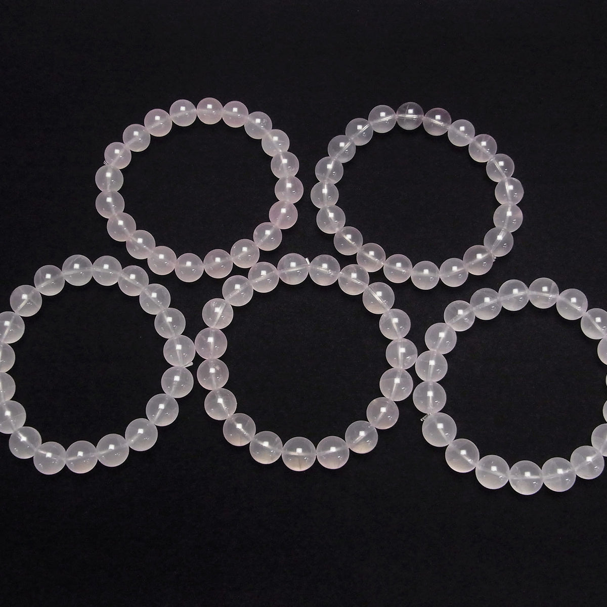 Mozambique Rose Quartz AAA- Round 10mm Bracelet