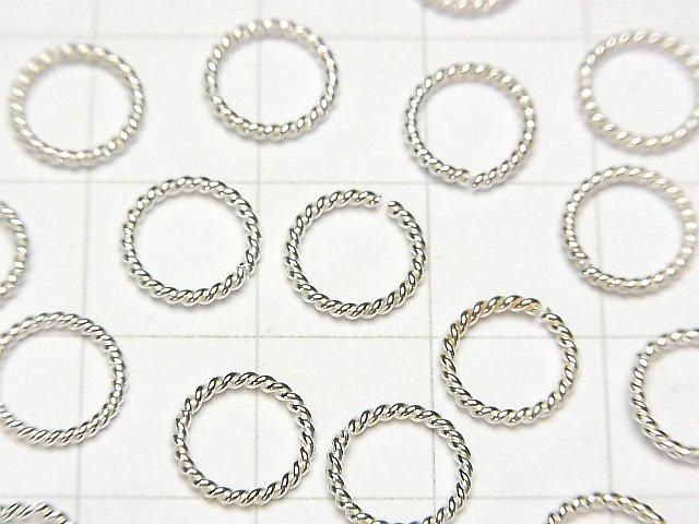 Bague corde Argent 925 (Ouverte/Fermée) Finition argent pur 4 6 8 10 12mm 10pcs