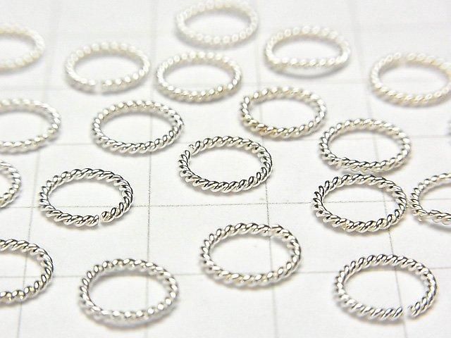 Bague corde Argent 925 (Ouverte/Fermée) Finition argent pur 4 6 8 10 12mm 10pcs