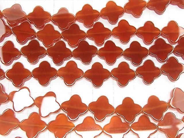 紅瑪瑙 AAA 花朵圖案 12x12x3mm 半串或 1 串珠子 (約 15 英寸/38 公分)