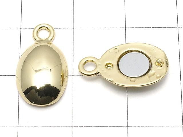 Metal Jump Ring with Magnetic Clasp, Oval, 22x10x7mm, 2 pairs