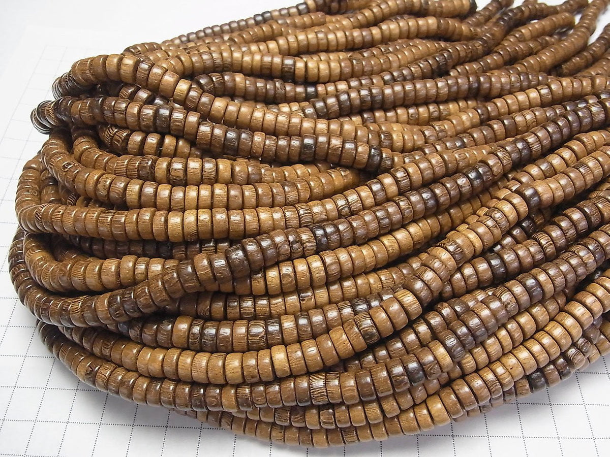 1strand $3.79! Wood Beads Rondelle 8x8x4mm 1strand beads (aprx.15inch/38cm)