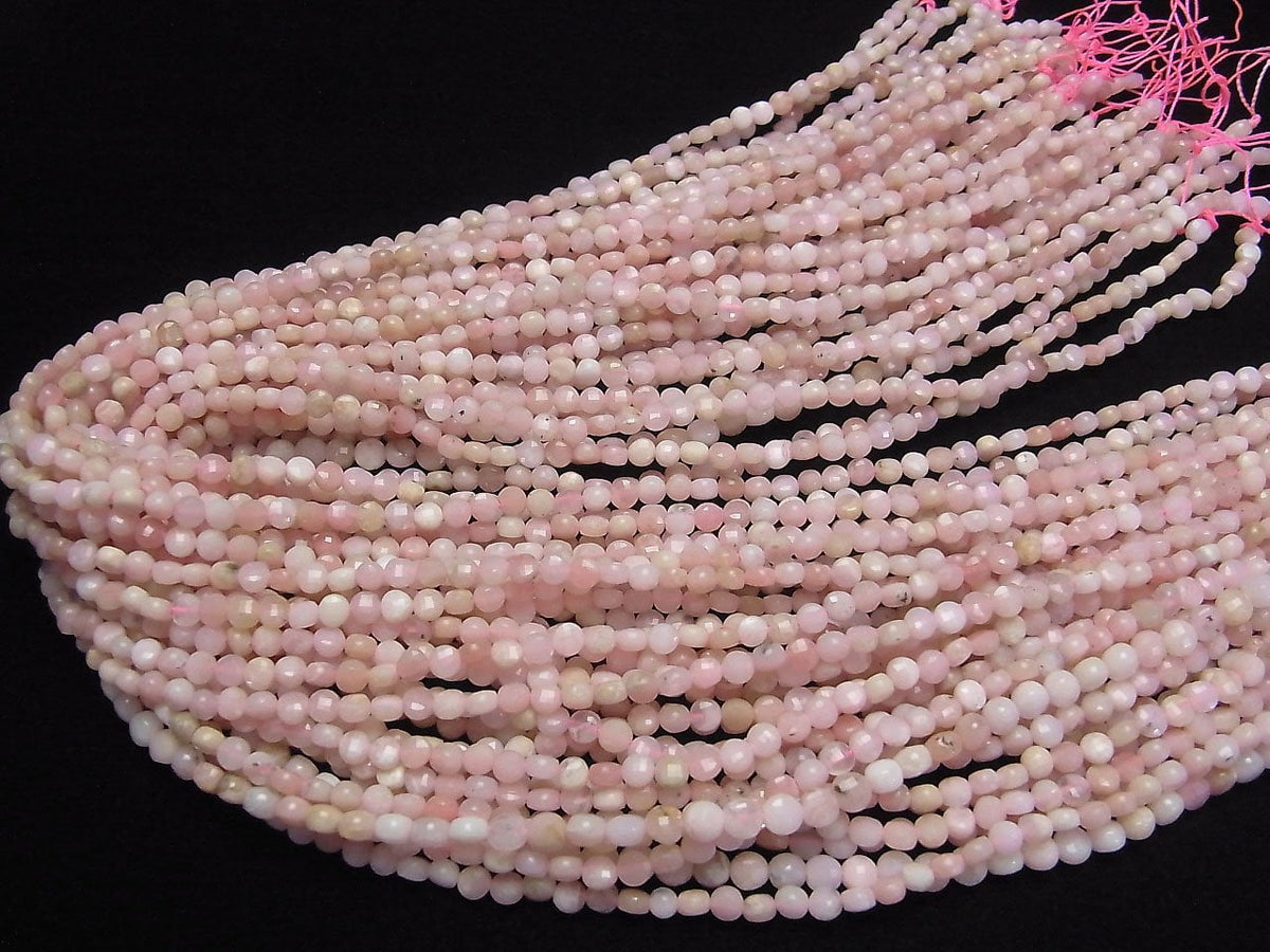 Hochwertig! Rosa Opal AA+ facettierte Münze 4x4x3mm 1Strang Perlen (ca. 15 Zoll / 38 cm)