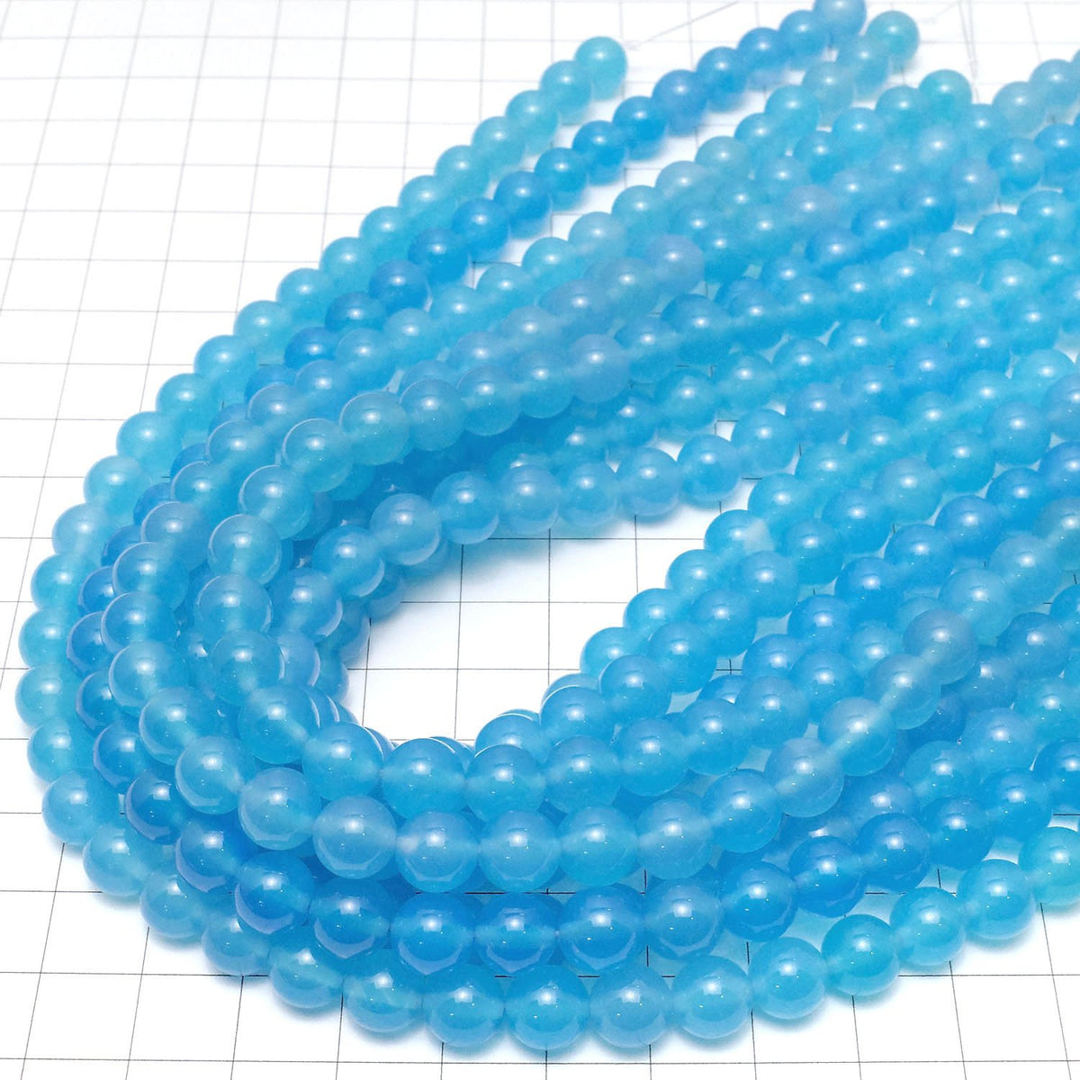 Blue Agate AAA Round 8mm 1strand beads (aprx.14inch/35cm)