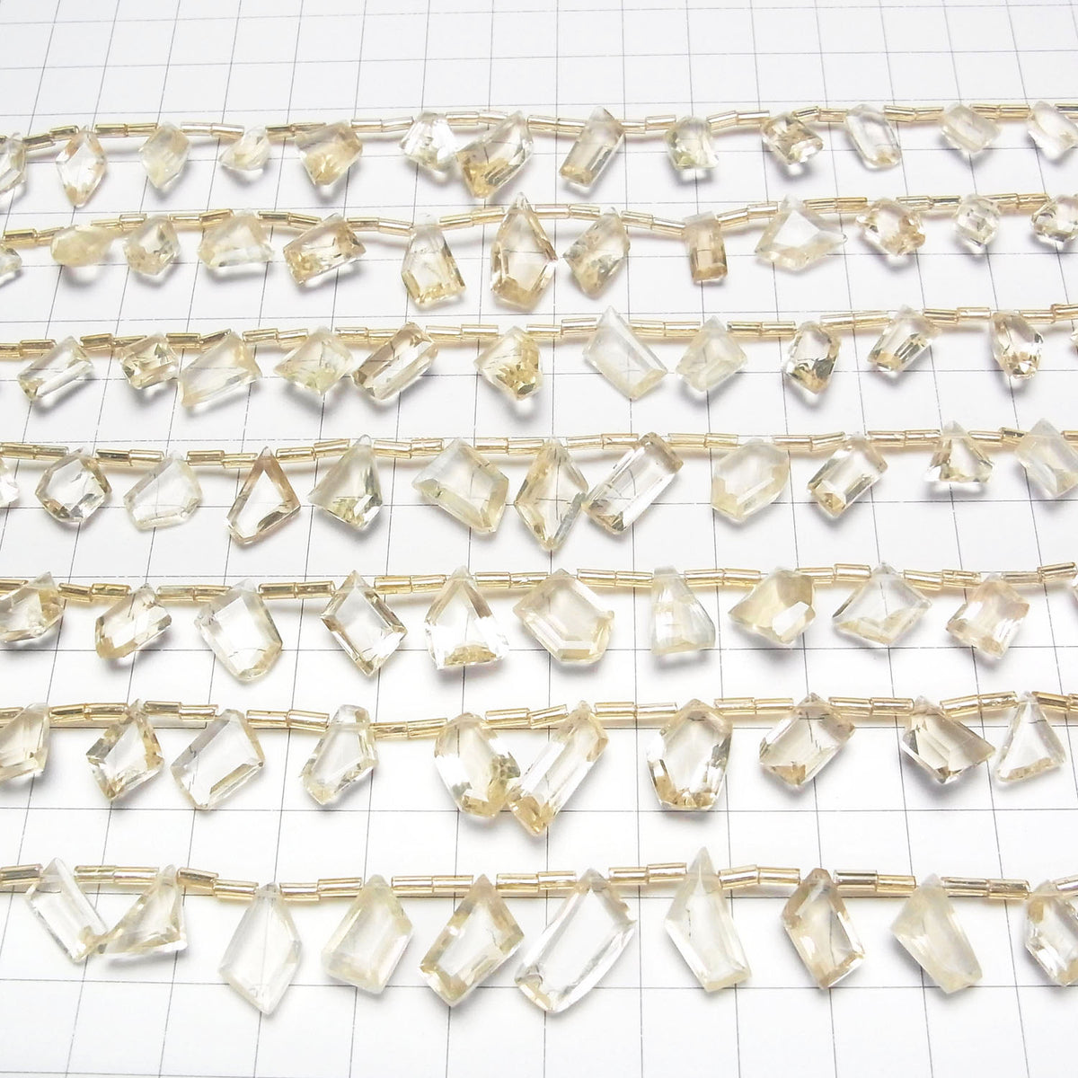High Quality Scapolite AAA- fancy shape cut 1strand beads (13pcs )