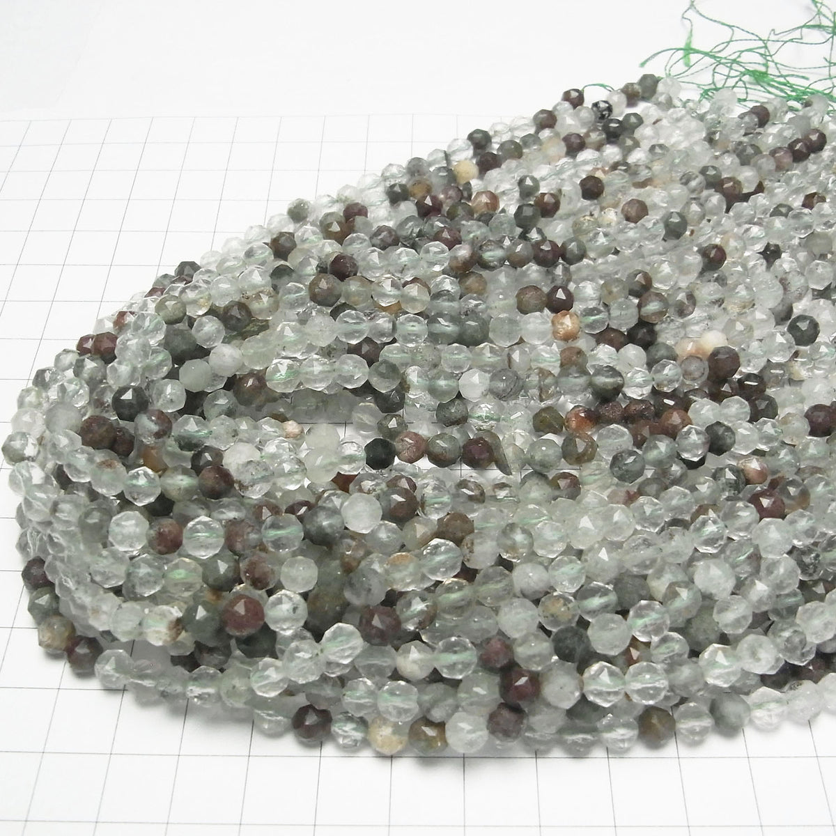 Garden Quartz AA++ Star Faceted Round 6mm 1strand beads (aprx.15inch / 36cm)