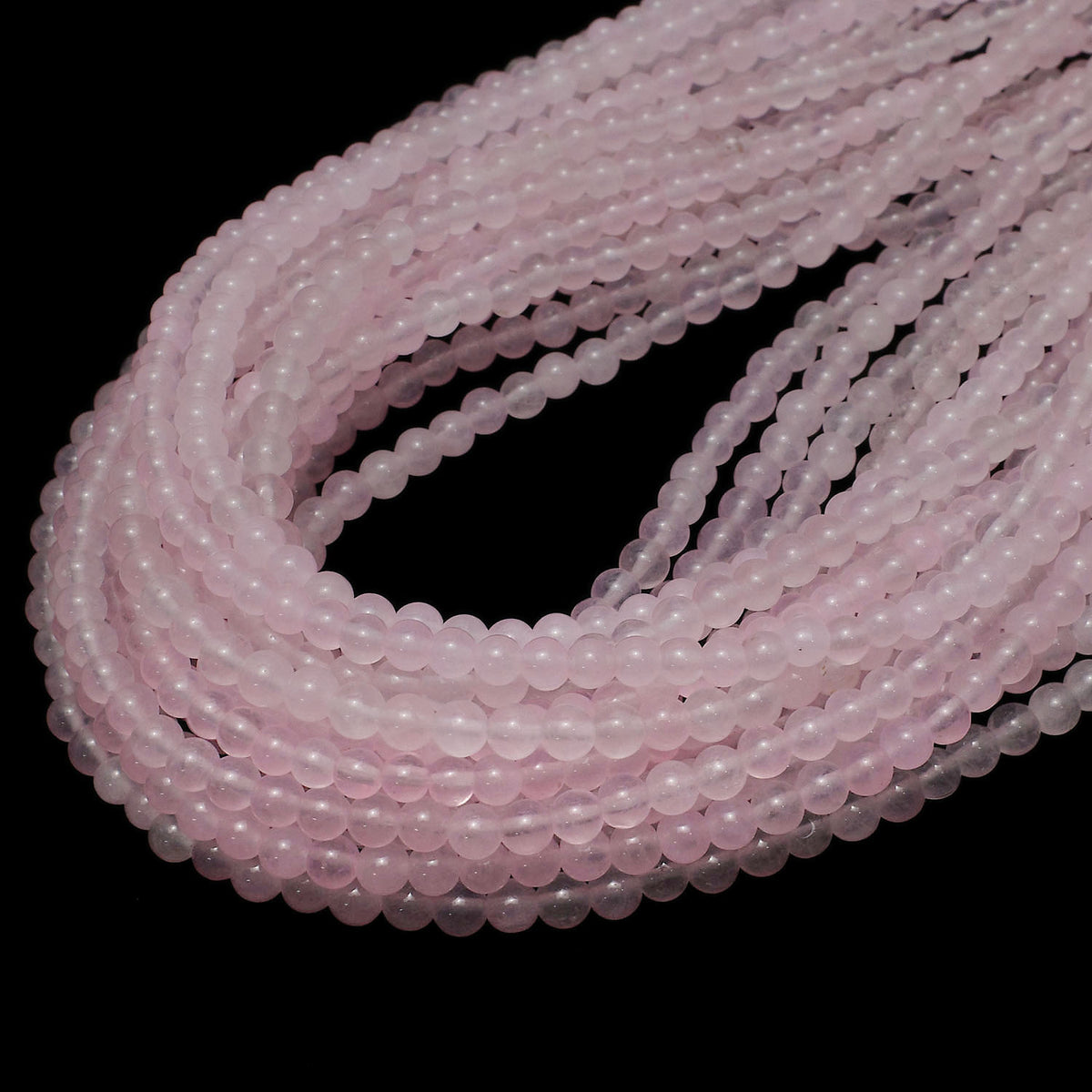 Pink Color Jade (Clear Type) Round 4mm 1strand beads (aprx.15inch / 37cm)