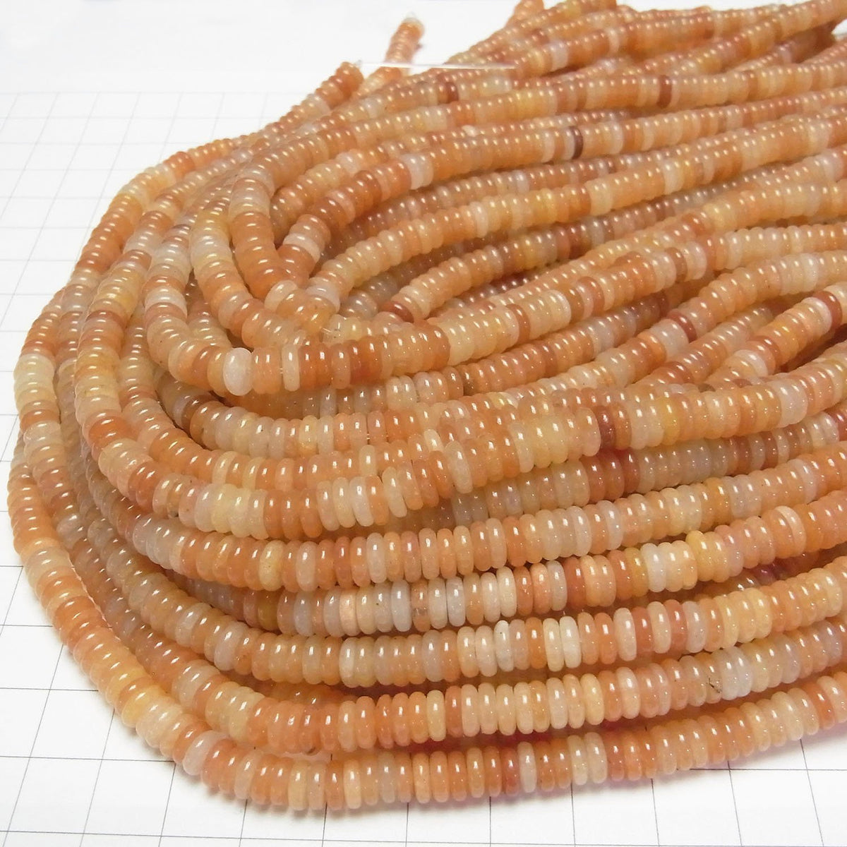 Aventurine Orange Rondelle 6x6x2mm 1 fil perles (env. 15 pouces/37cm)