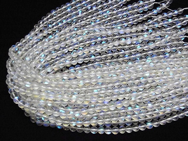 Luna Flash Round 6mm 1strand beads (aprx.15inch/36cm)