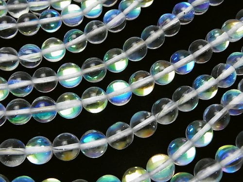 Luna Flash Round 8mm 1strand beads (aprx.15inch/36cm)