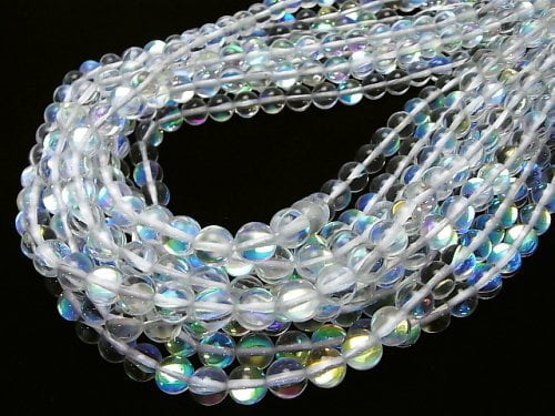 Luna Flash Round 8mm 1strand beads (aprx.15inch/36cm)