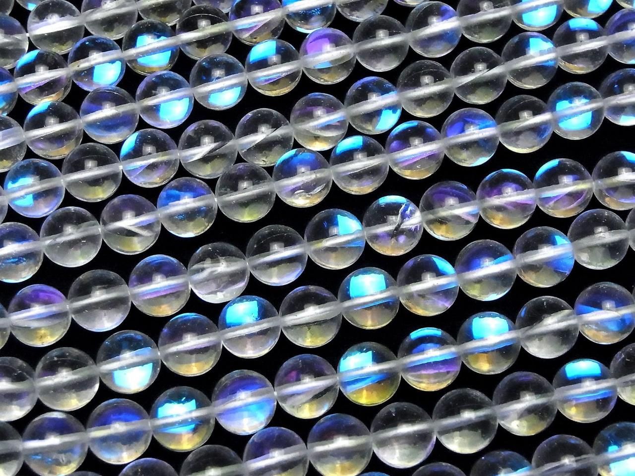 Luna Flash Round 10mm 1strand beads (aprx.14inch/35cm)
