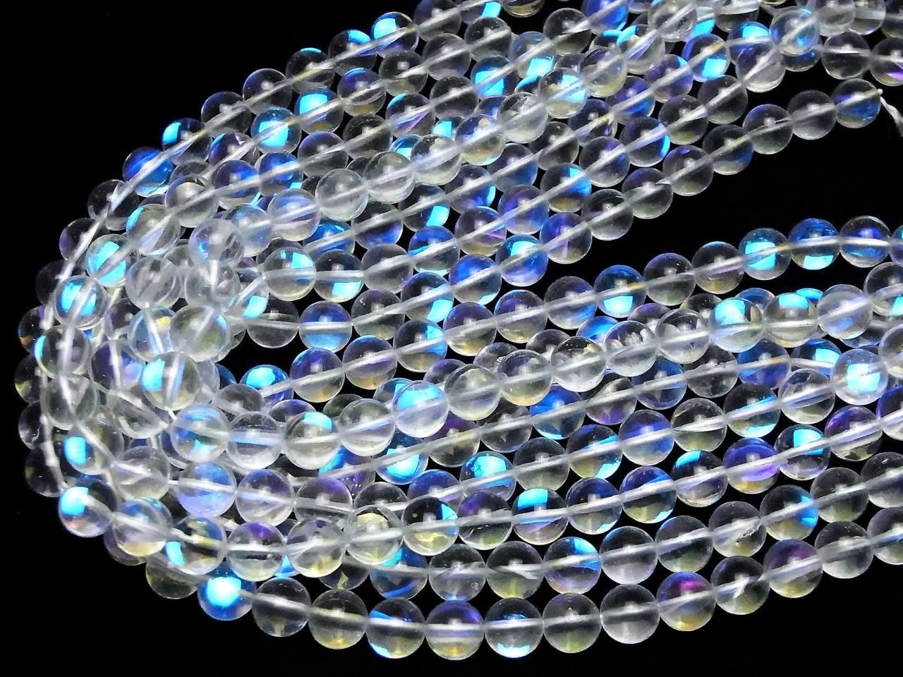 Luna Flash Round 10mm 1strand beads (aprx.14inch/35cm)