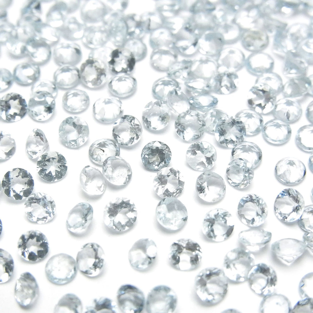 高品質海藍寶石 AAA 未鑽孔圓形刻面 3x3mm 5 件