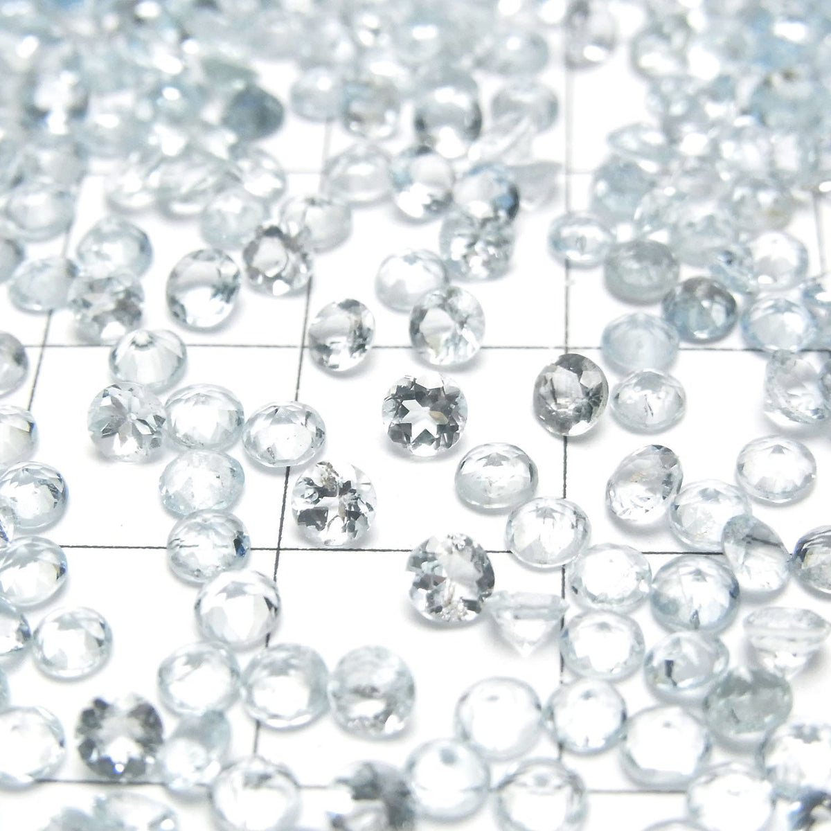 高品質海藍寶石 AAA 未鑽孔圓形刻面 3x3mm 5 件
