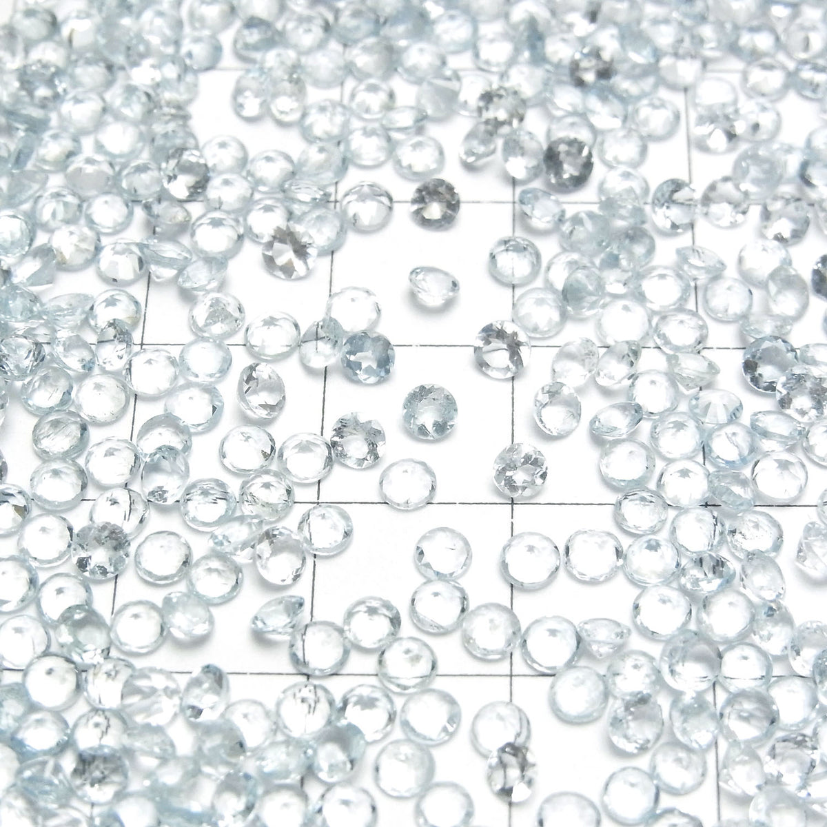 高品質海藍寶石 AAA 未鑽孔圓形刻面 3x3mm 5 件