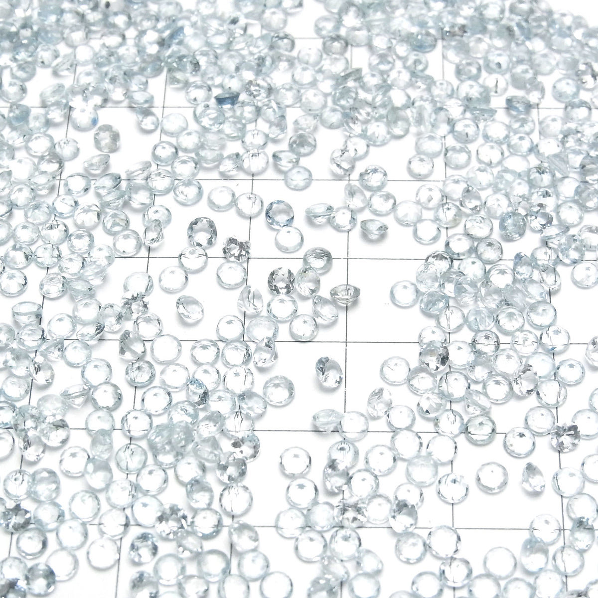 高品質海藍寶石 AAA 未鑽孔圓形刻面 3x3mm 5 件