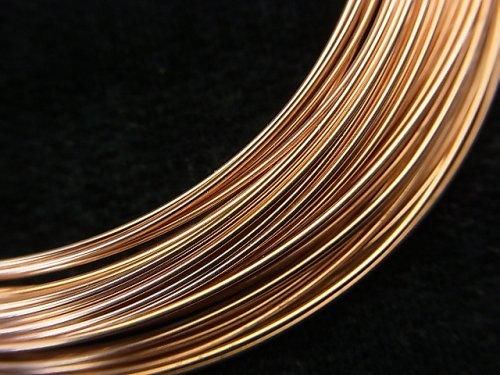 Fil mi-dur en or rose laminé 14 carats, rond, de 26GA à 22GA