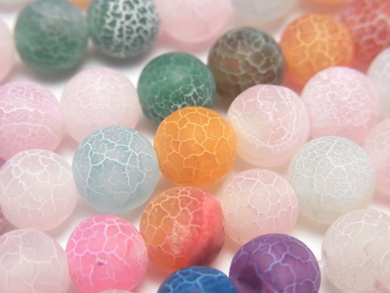 1strand $4.79! Frost Multi Color Agate Round 8mm Antique Finish 1strand beads (aprx.15inch / 36cm)