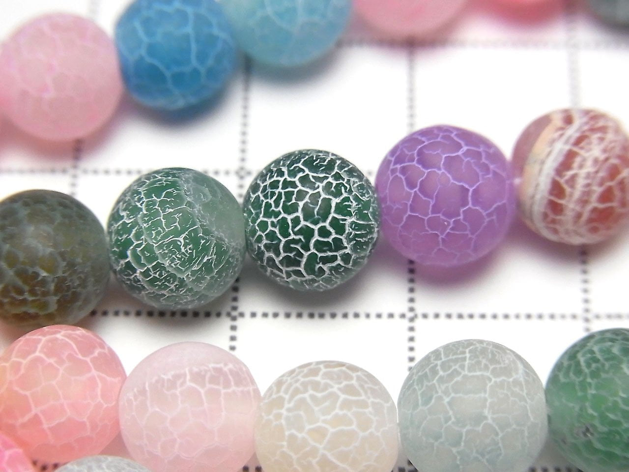 1strand $4.79! Frost Multi Color Agate Round 8mm Antique Finish 1strand beads (aprx.15inch / 36cm)