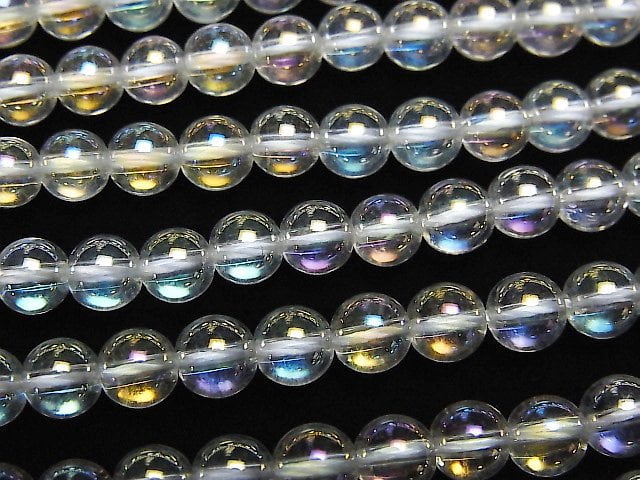 藍色水晶石英圓珠 5毫米 1串(約15英吋/37厘米)