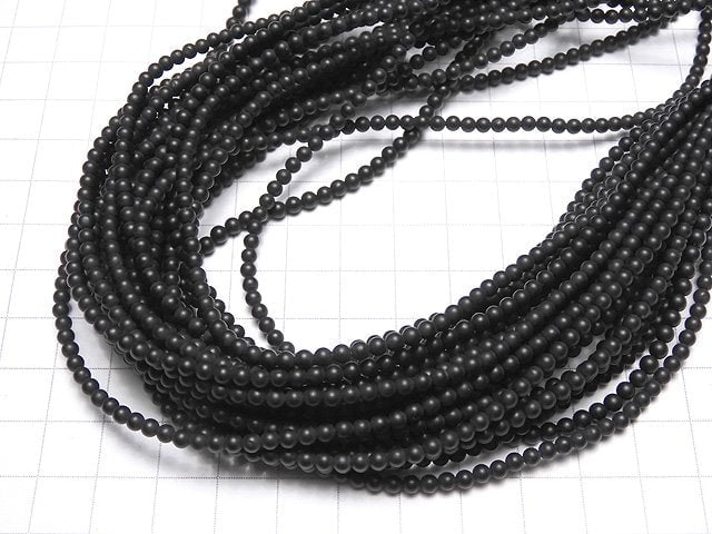 Frost Onyx Round 3mm 1strand beads (aprx.15inch/36cm)