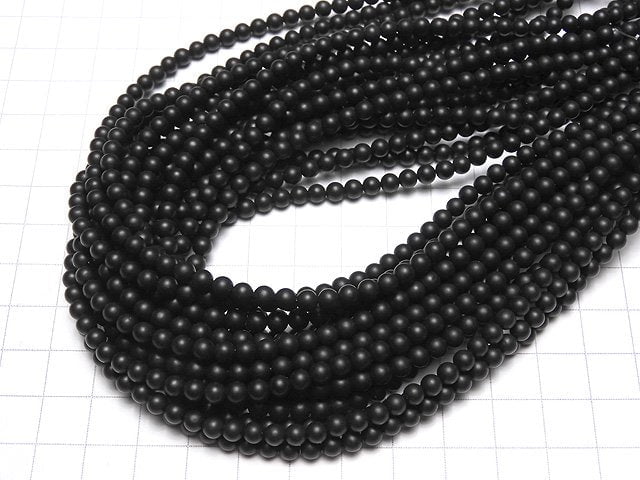 1strand $2.79! Frost Onyx Round 4mm 1strand beads (aprx.15inch / 37cm)