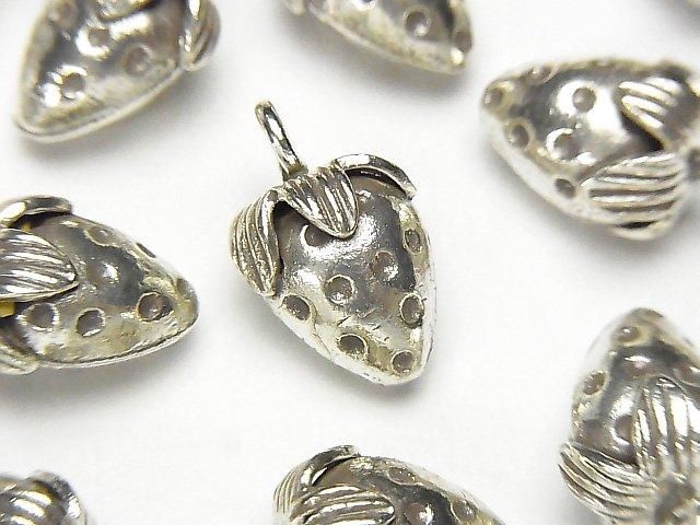 Karen 銀草莓吊飾 16.5x10x9mm 1顆