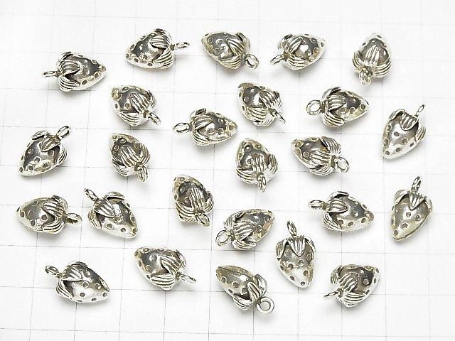 Karen 銀草莓吊飾 16.5x10x9mm 1顆