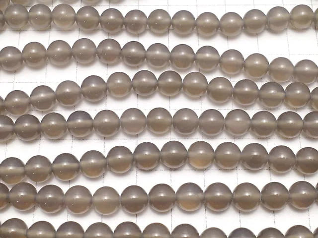Gray Onyx AAA Round 8mm 1strand beads (aprx.14inch / 36cm)