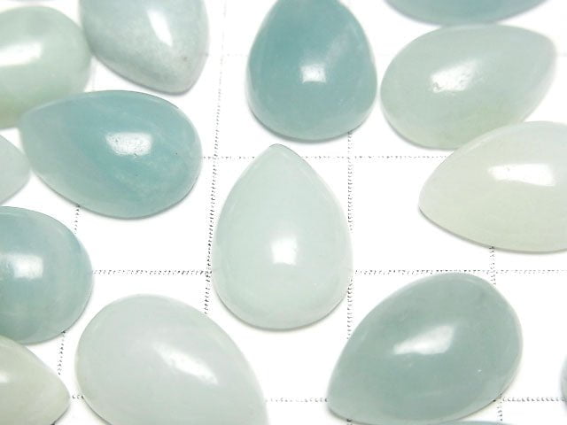 Amazonit AA++ tropfenförmiger Cabochon 14x10mm 4 Stück