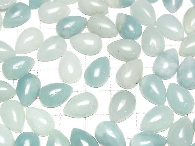 Amazonit AA++ tropfenförmiger Cabochon 14x10mm 4 Stück