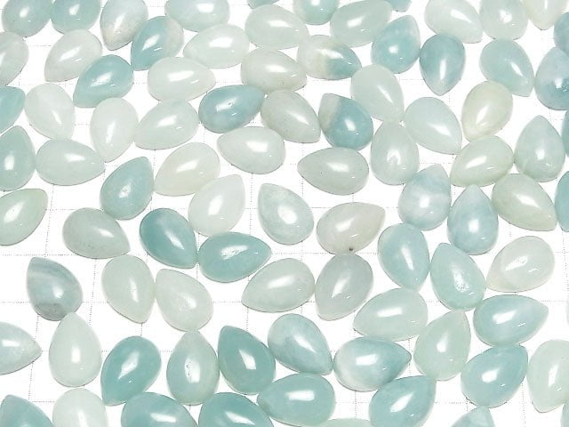 Amazonit AA++ tropfenförmiger Cabochon 14x10mm 4 Stück