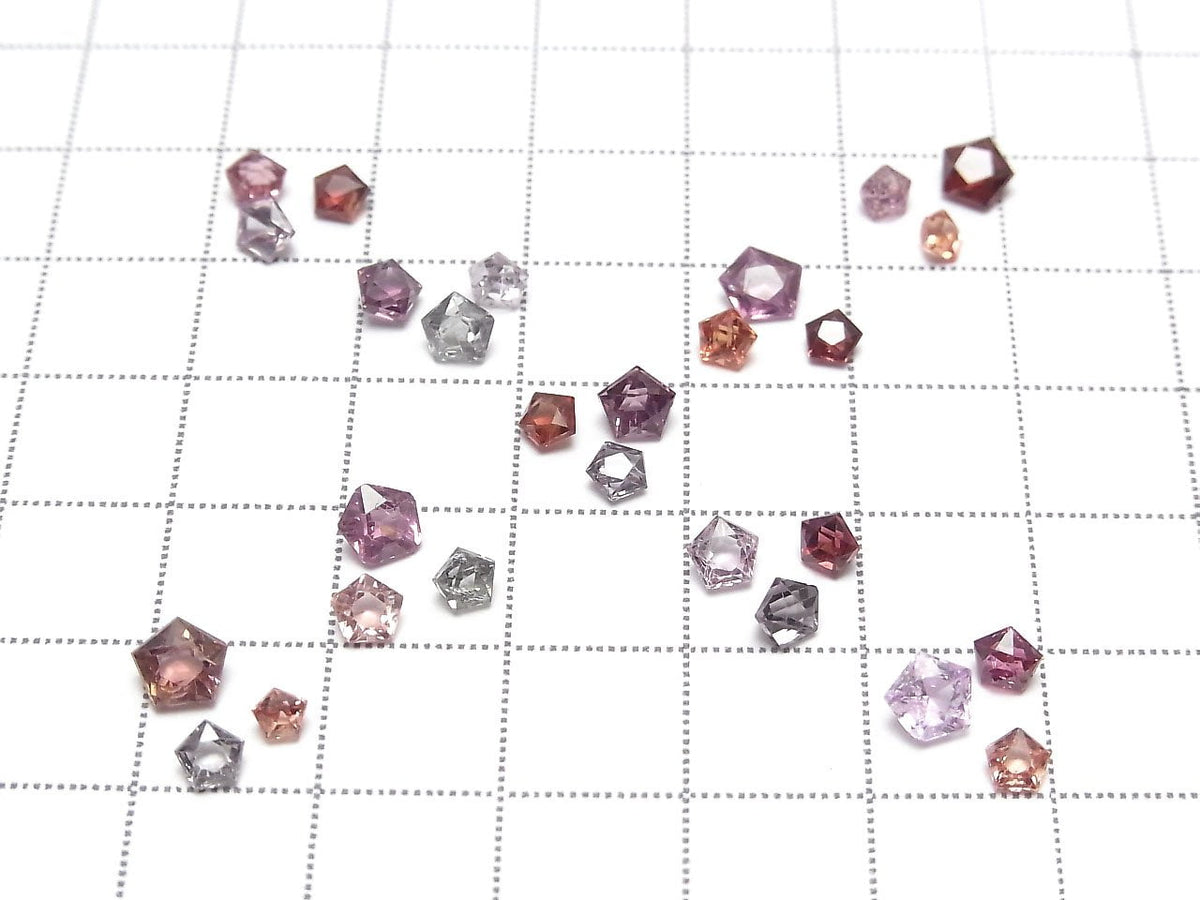 Spinelle Multicolore de Haute Qualité AAA - Pierre Libre Taille Pentagone Tailles Mixtes 3 pièces