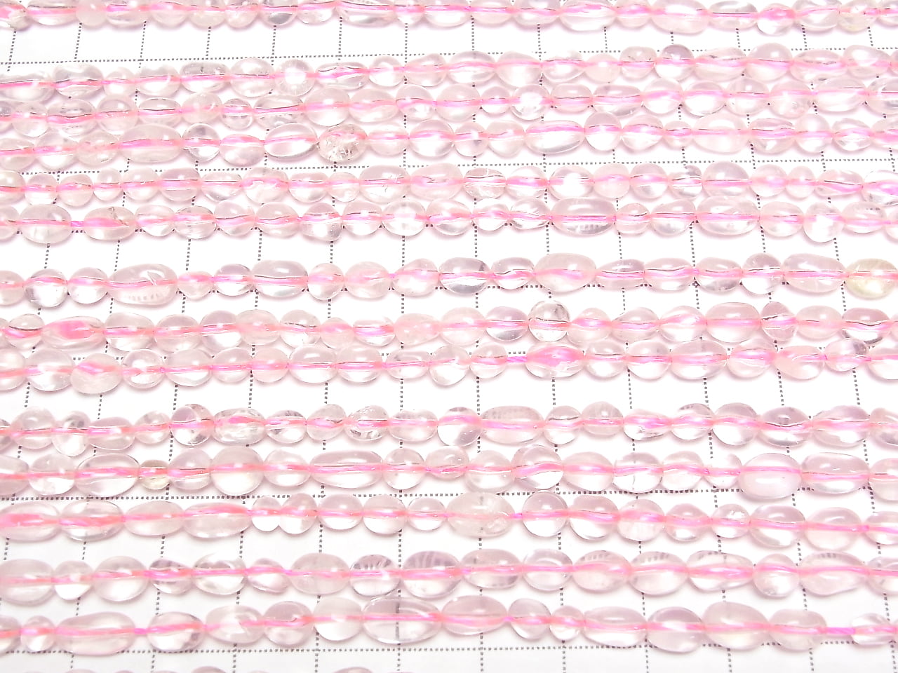 Rose Quartz Small Size Nugget 1strand beads (approx. 14 inches/35 cm)