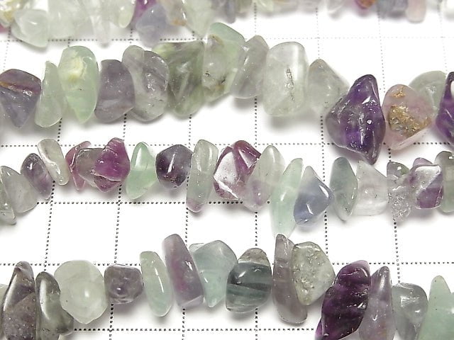 Multicolor Fluorite AA++ Chips (Small Nugget) 1strand beads (aprx.15inch/37cm)