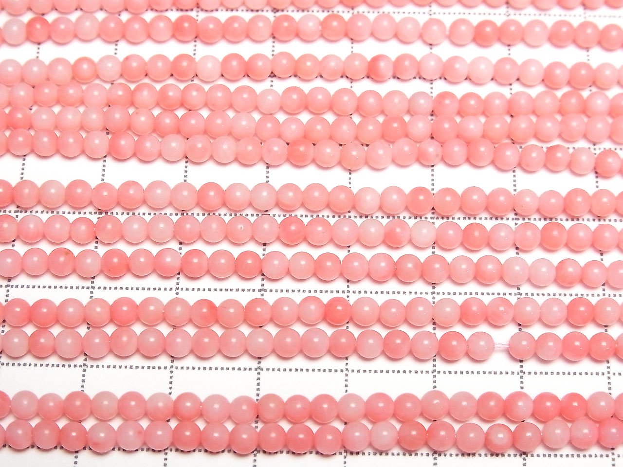 Pink Coral (Dyed) Round 3mm 1strand beads (approx. 15 inches/37 cm)