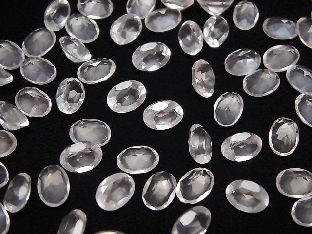 High Quality Rose Quartz AAA Undrilled Oval Faceted 7x5x3mm 5pcs $5.79!