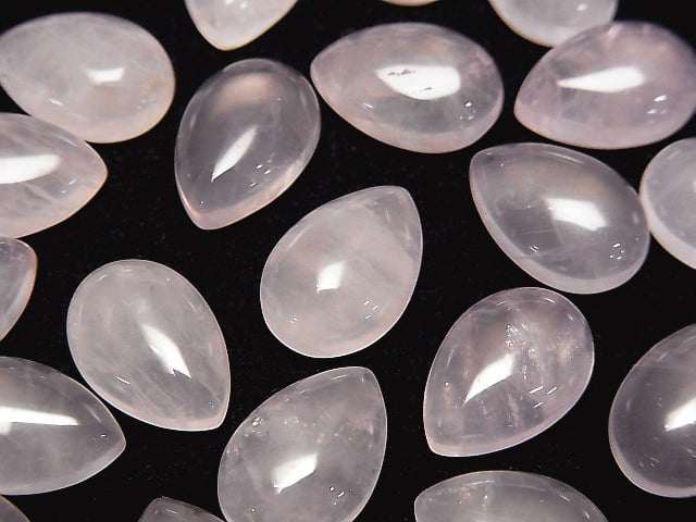 Rosenquarz AA++ Tropfenform Cabochon 14x10mm 3Stk.