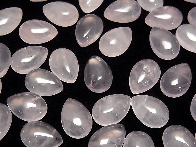 Rosenquarz AA++ Tropfenform Cabochon 14x10mm 3Stk.