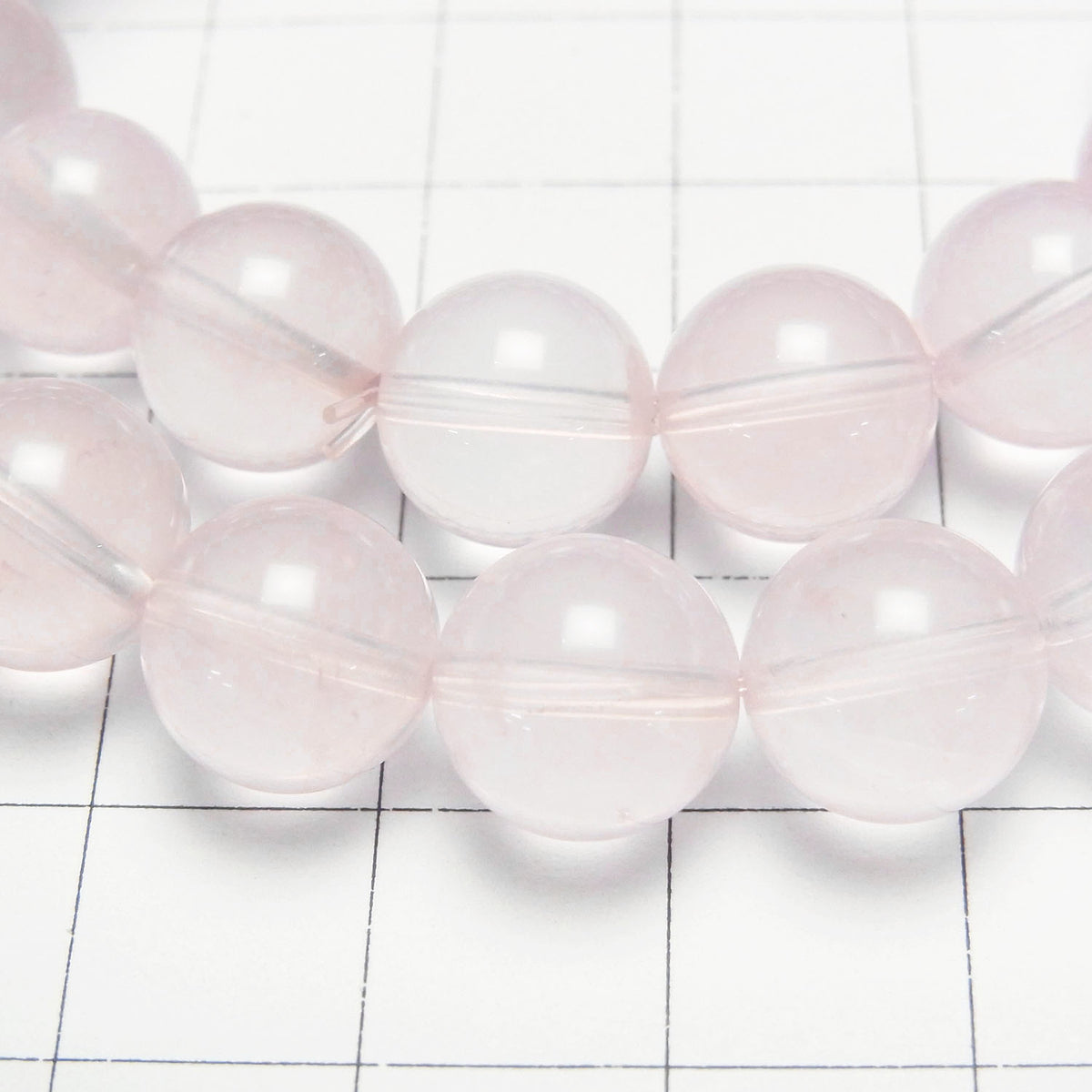 Mozambique Rose Quartz AAA- Round 10mm Bracelet