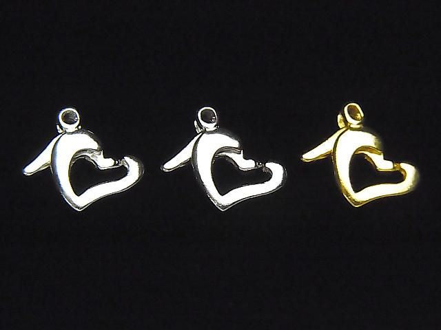 925純銀彈簧扣 8x11x3mm 心形 2顆