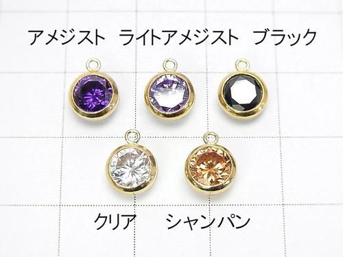 Erhältlich in 10 Farben! 14KGF Charm mit CZ 8x7x3mm 1 Stück
