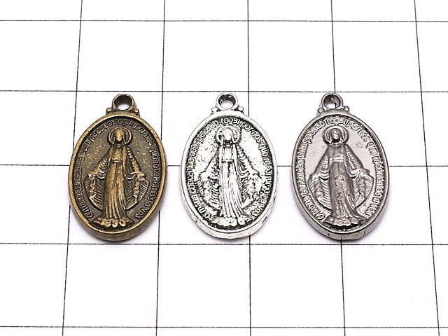 Metal Parts Charm 17 x 12 mm Miraculous Medal 10 pcs $2.19